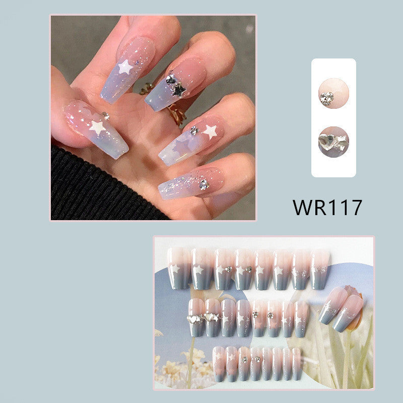 sengpan Blooming Gradient Piece Removable Finished Wear Nail Art