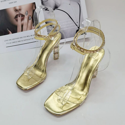 sengpashop Foreign Trade Cross-Border plus Size Sandals for Women  Summer New Fashion HOTan and NEWn Style Outer Wear Stiletto Heel Genuine Leather Sandals High Heel