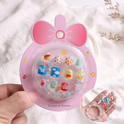 sengpan Children's Bracelet Ring Cartoon Combination Toy Beaded Nail Art