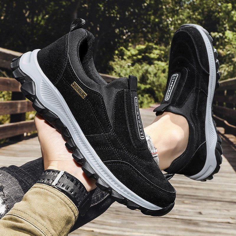 Spring and Autumn New Men's plus Size Casual Pumps Foreign Trade Cross-Border Slip-on Couple's Outdoor Mountaineering Running Shoes for Men and Women