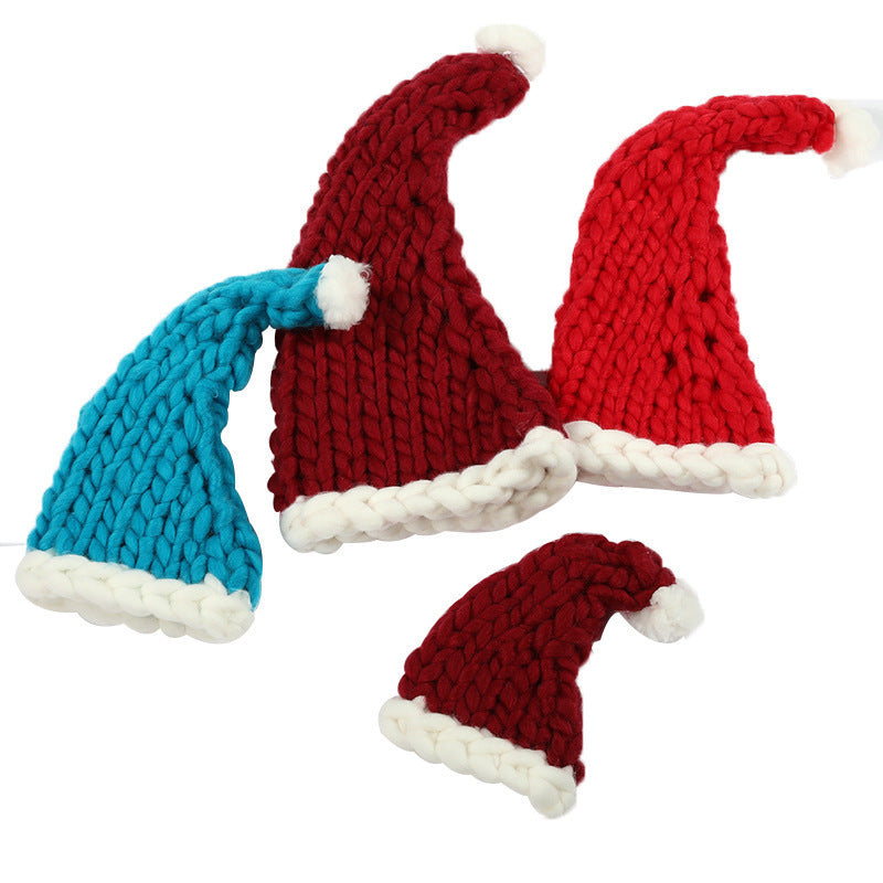 Lianfudai fall fashion New Halloween Parent-Child Christmas Hat Hand-Woven Ice Island Wool Thick Line Hat New