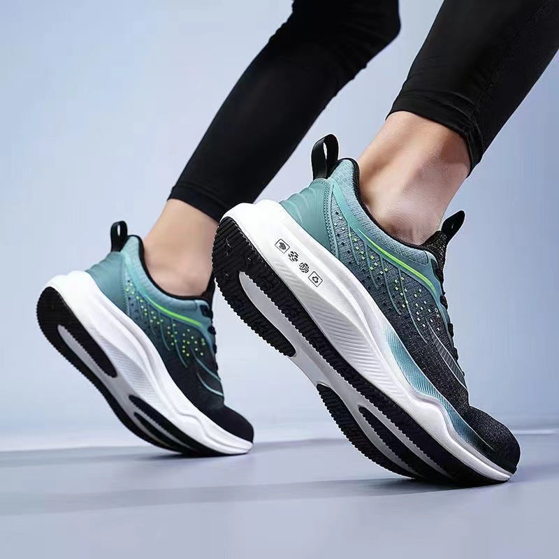 Sneaker Men's Summer New Mesh Breathable Advanced Casual Pumps Front Lace-up Low-Top Student Contrast Color Running Shoes