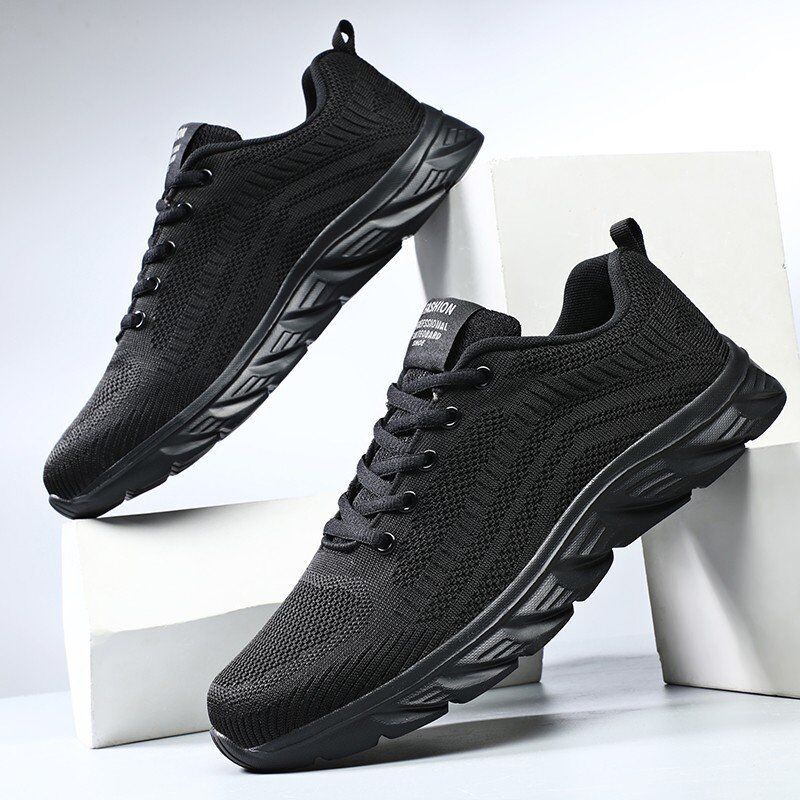 sengpashop Spring and Autumn New Sports Casual Shoes Cross-Border Men's plus Size Breathable Mesh Flyknit Running Shoes Travel Men's Shoes Wholesale