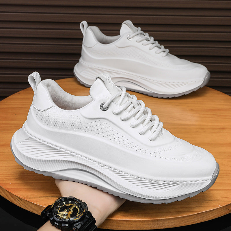 sengpashop Men's Shoes  Spring and Summer New Leather Surface Sports Casual Shoes Korean Style Height Increasing Daddy Fashion Shoes Cross-Border Foreign Trade Hot Sale