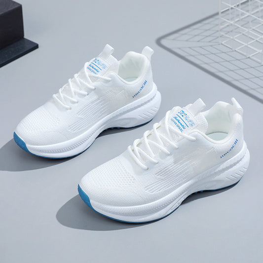 Women's White Shoes Foreign Trade Wholesale Platform Light Running Shoes Fashionable Stylish Outfit Spring Breathable Sneaker Women's Shoes