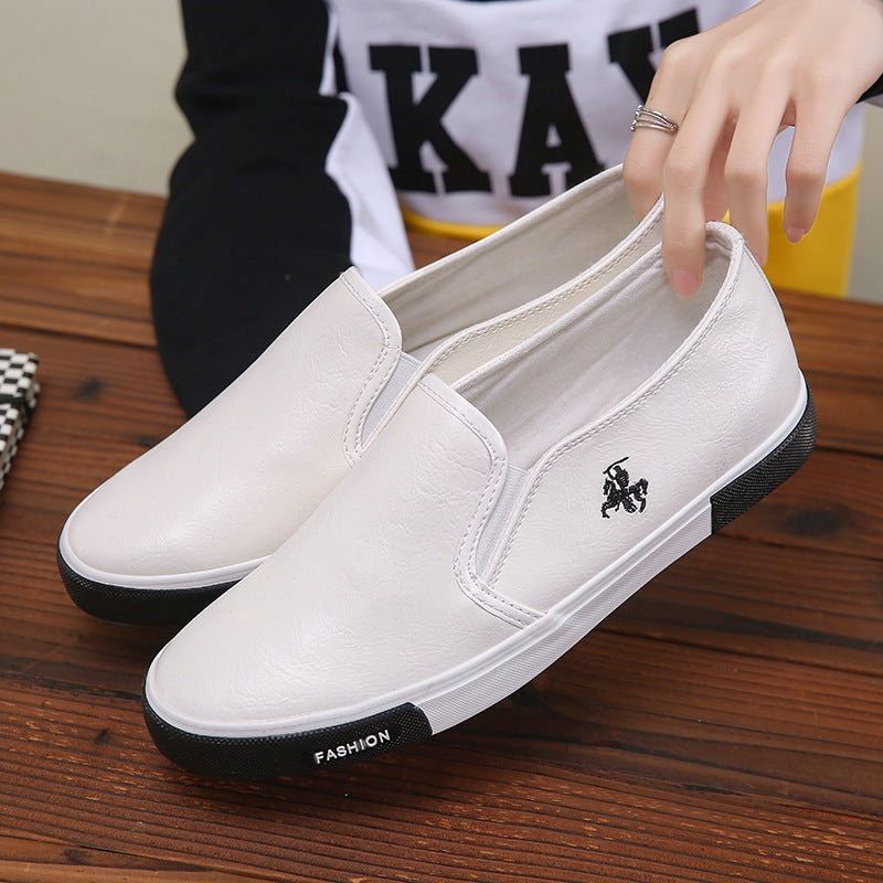 Men's Summer Slip-on White Shoes Men's Flat Shoes Male Skate Shoes Casual Work Shoes Cross-Border Southeast Asian Shoes