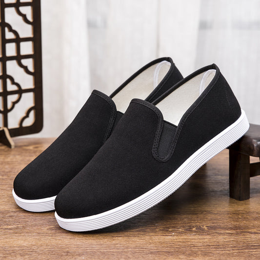 Customized Old Beijing Cloth Shoes Men's Strong Cloth Sole Men's Shoes Soft Bottom Slip-on Driving Shoes Breathable Work Work Shoes