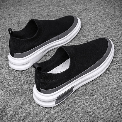 Men's Shoes Spring Breathable Sports Casual Shoes Slip-on Sock Shoes Thin Lazy Shoes Mesh Board Shoes Foreign Trade Wholesale