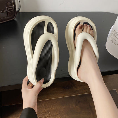 New Eva Platform Flip-Flops for Women Summer Wear Height Increasing Non-Slip Net Red Fashion Platform All-Matching Slippers for Women