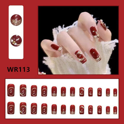 sengpan Blooming Gradient Piece Removable Finished Wear Nail Art