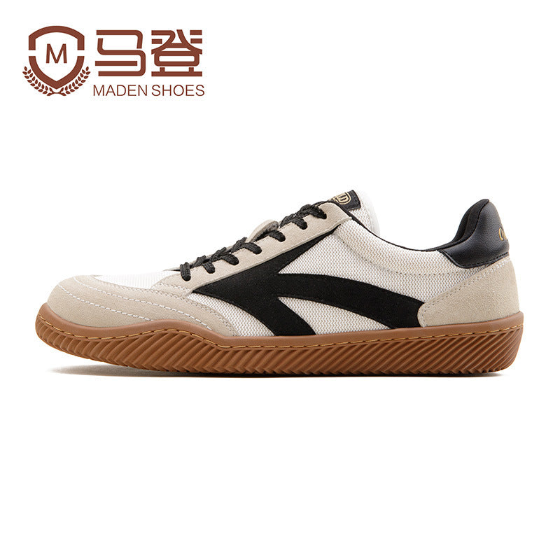 sengpashop Madende Training Shoes Men's Spring and Summer Niche Skateboard Shoes American Casual Retro White Shoes Breathable Sports Cortez