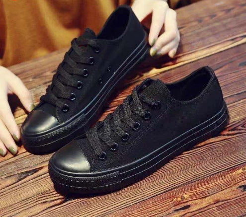 Spring FUBU A01 Basic Evergreen Canvas Shoes Women's Vulcanized Rubber Shoes Student Cloth Shoes Low Top Low-Cut Shoes