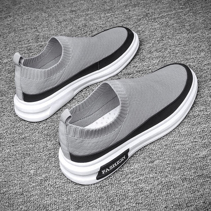 Men's Shoes Spring Breathable Sports Casual Shoes Slip-on Sock Shoes Thin Lazy Shoes Mesh Board Shoes Foreign Trade Wholesale