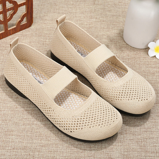 Women's Shoes Summer New Casual Women's Shoes Soft Bottom Breathable Stylish Mom Shoes Old Beijing Cloth Shoes Women's Factory Delivery