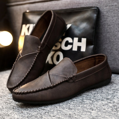 sengpashop Summer Men's Loafer Men's Shoes Casual Trend Korean Style British Wind Shoes  New Summer Soft Bottom Lazybones' Shoes