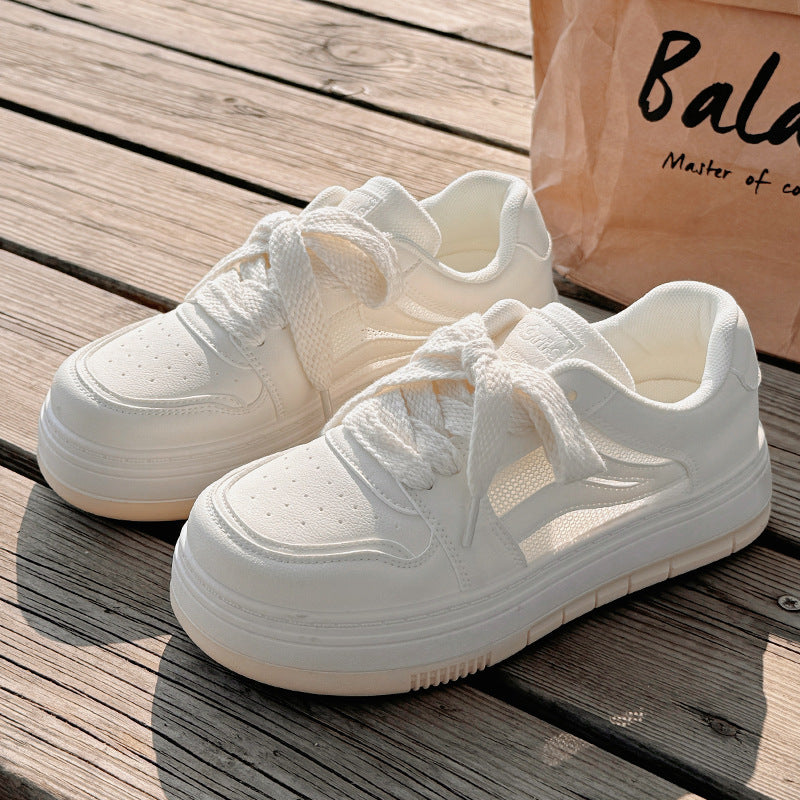 White Shoes for Women  New Summer Breathable Platform Canvas Shoes Casual Sneakers Beier Zz585 One Piece Dropshipping