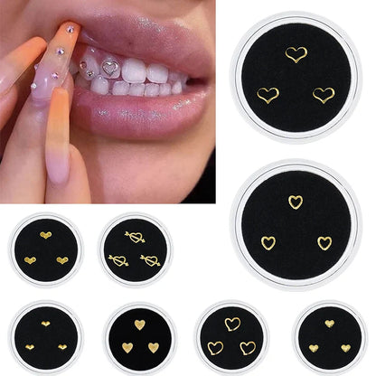 sengpan 3pcs/Box Dental Tooth Gem Imitation Teeth Crystal Ornament Tailor-made Various Shape Beauty Diamond Jewelry Oral Decoration NEW