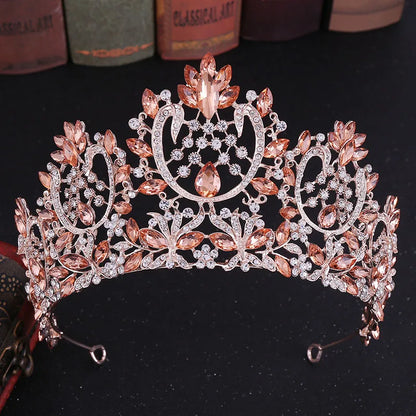 sengpan uxury Sparkling Crystal Bridal Hair Accessories Tiaras Big Diadem Crowns Girls Wedding Party Fashion Design Woman Ornaments