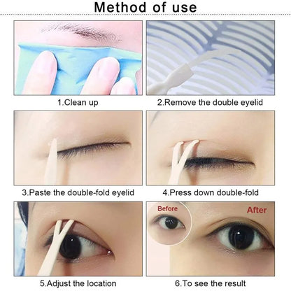 Lianfudai 240Pcs Double Fold Eyelid Tape Sticker Lace Nature Clear Beige Stripe Self-adhesive Natural Eye Makeup Make Up With Tool New