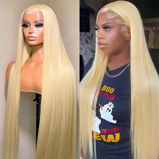 sengpan 613 Straight HD Lace Frontal Wig Honey Blonde 13x4 Lace Front Human Hair Wig 13x6 Lace Pre Plucked Brazilian Remy Human Hair Wig