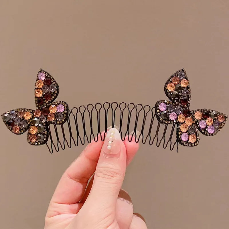 sengpan Camellia Hair Comb Invisible Bangs Hair Clip Tidy Artifact Hair pin Girls Hairpin Women Tools Fixed Inser Comb Hair Accessories