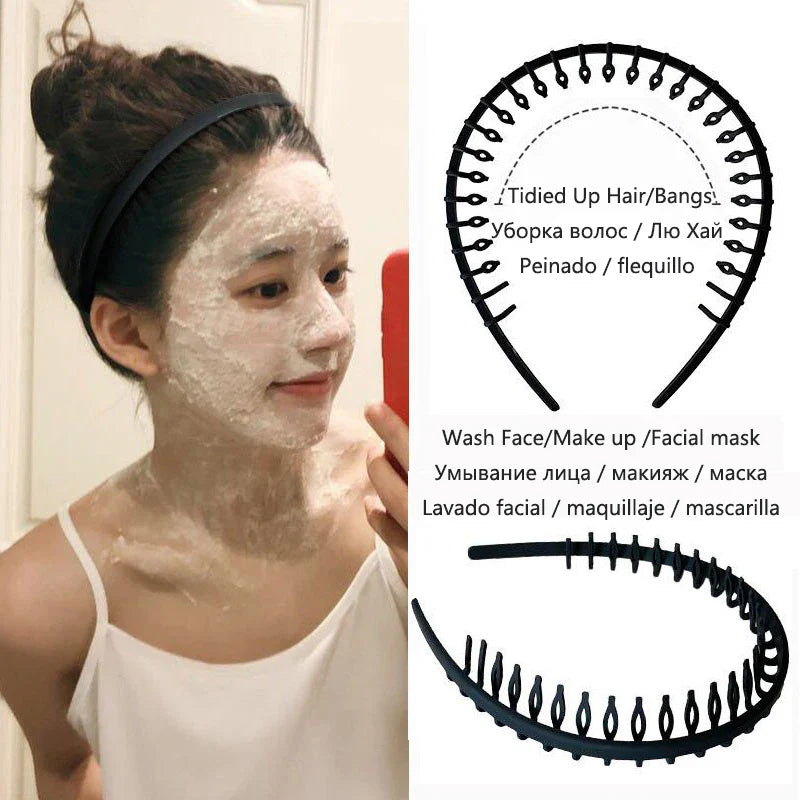 sengpan Non-slip Hair Bands for Women Men Simple Bezel Headband Washing Hair Bang Holder Facial Mask Hair Hoop Hairband Hair Accessories