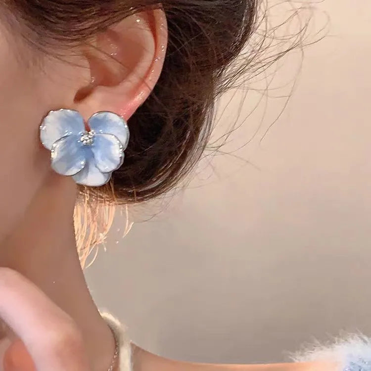 sengpan Flower Earrings Design Retro Petal Earings Women's Luxury Jewelry