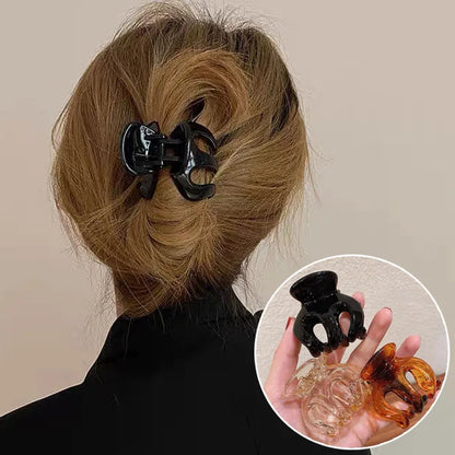 sengpan Pumpkin Grab Hair Claw Heightening Hair Clips Frosted Color Plastic Hair Clips for Hair Horsetail Fixed Bang Hairpin Accessories