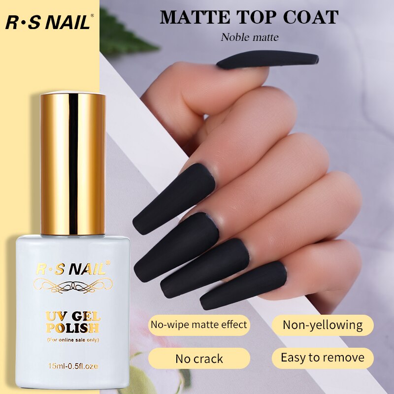 sengpan Top Coat- 15ML No Wipe Top Coat Gel Nail Polish High Gloss Shine Finish Long Lasting Home DIY Professional Manicure