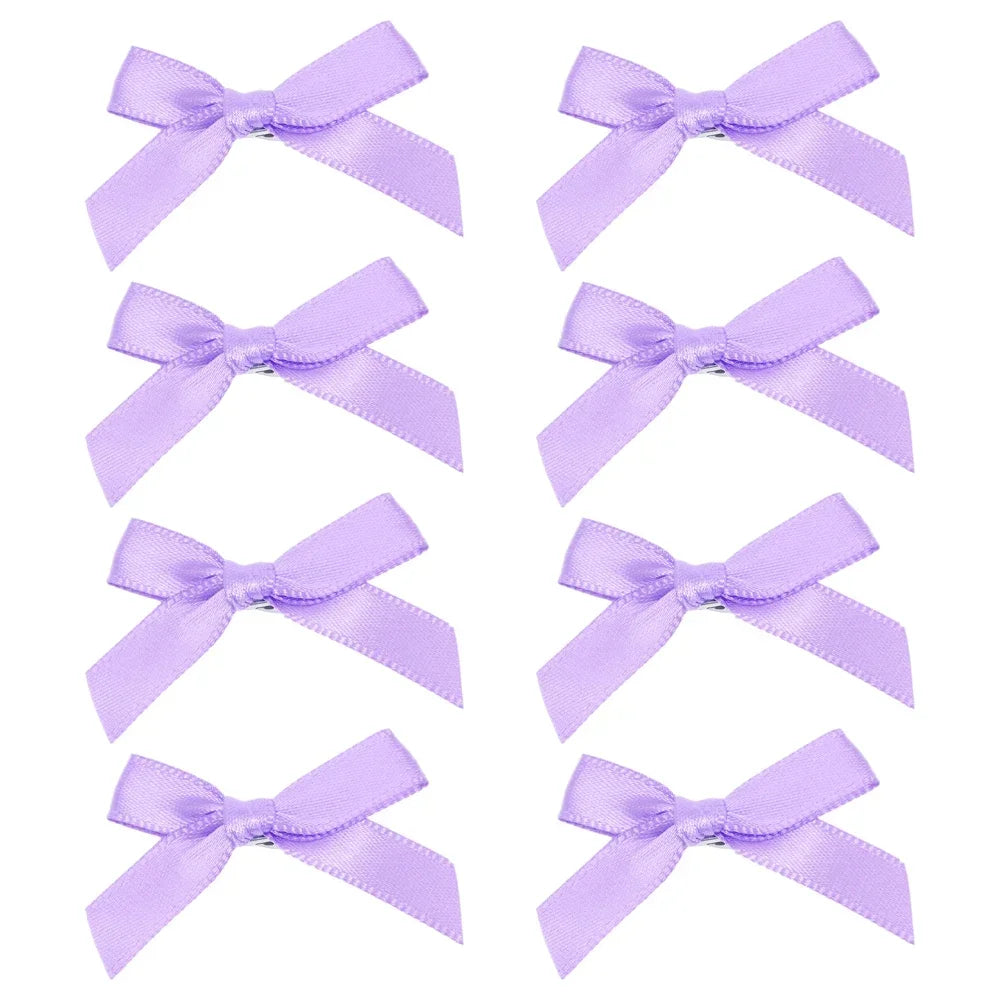 sengpan 8pcs Bowknot Hair Clip Sweet Ballet Ribbon Bow Hairpin Bang Clip Korean Girl Mini Bobby Pin Grab Female Color Ballet Headwear