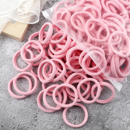 sengpan 50PCS/Set Women Girls Basic Hair Bands 4cm Simple Solid Colors Elastic Headband Hair Ropes Ties Hair Accessories Ponytail Holder