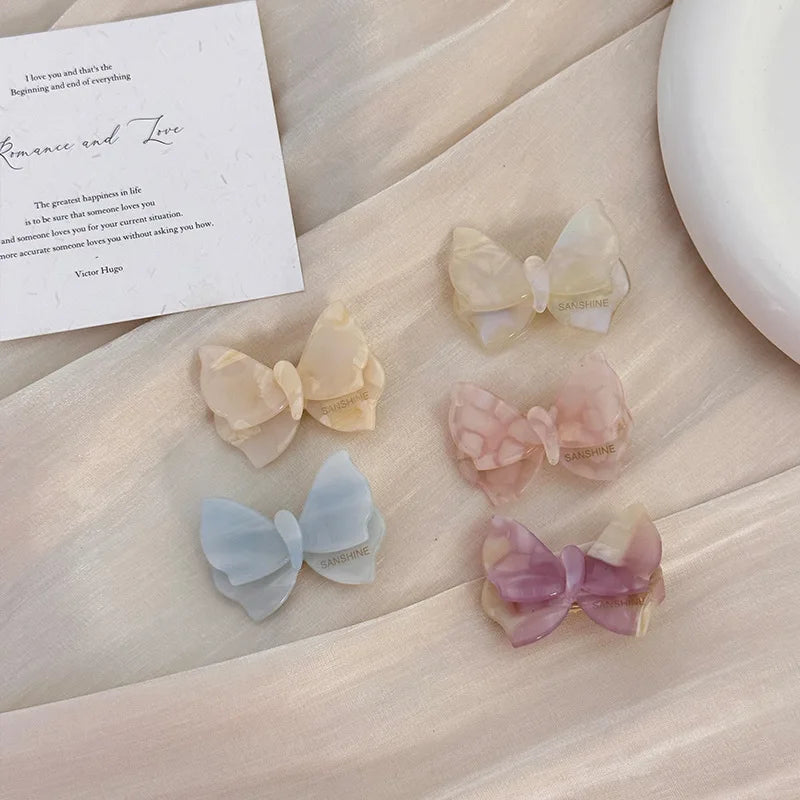 sengpan Mini korean hair accessories for girls women pins and clips butterfly bow Crab popular trendy leading fashion cute kawaii sweets