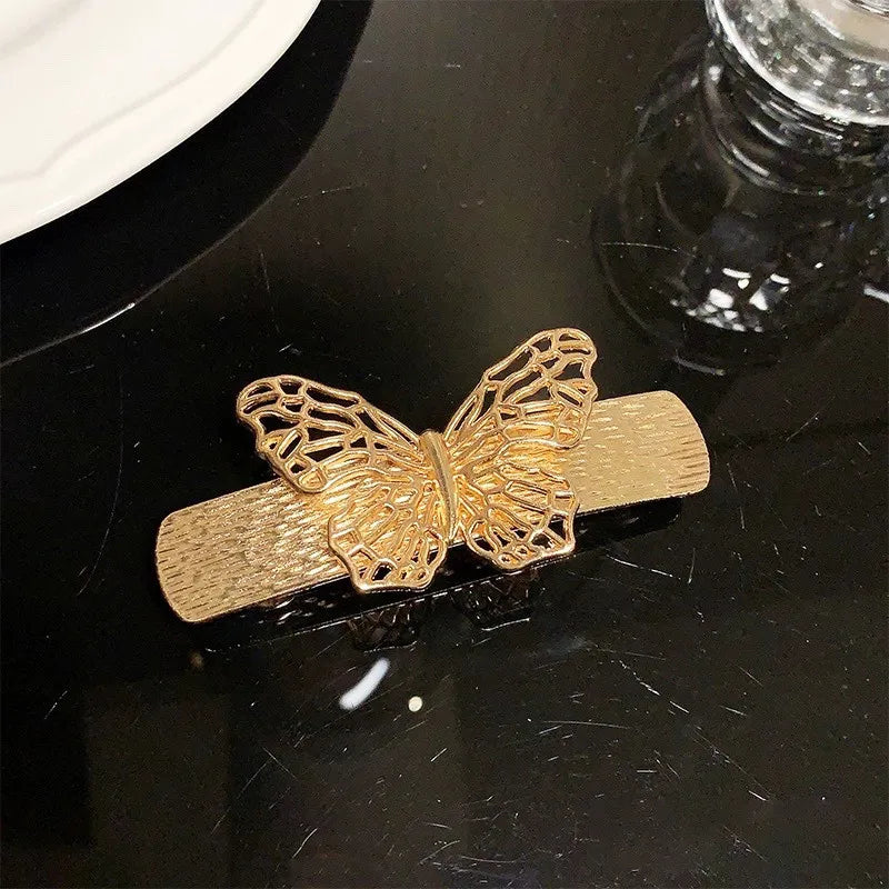 sengpan Y2K Metal Gold Color Hair Clip Fashion Barrette Hairband Hairpin Headdress Women Girls Lady Hair Styling Tools Hair Accessories