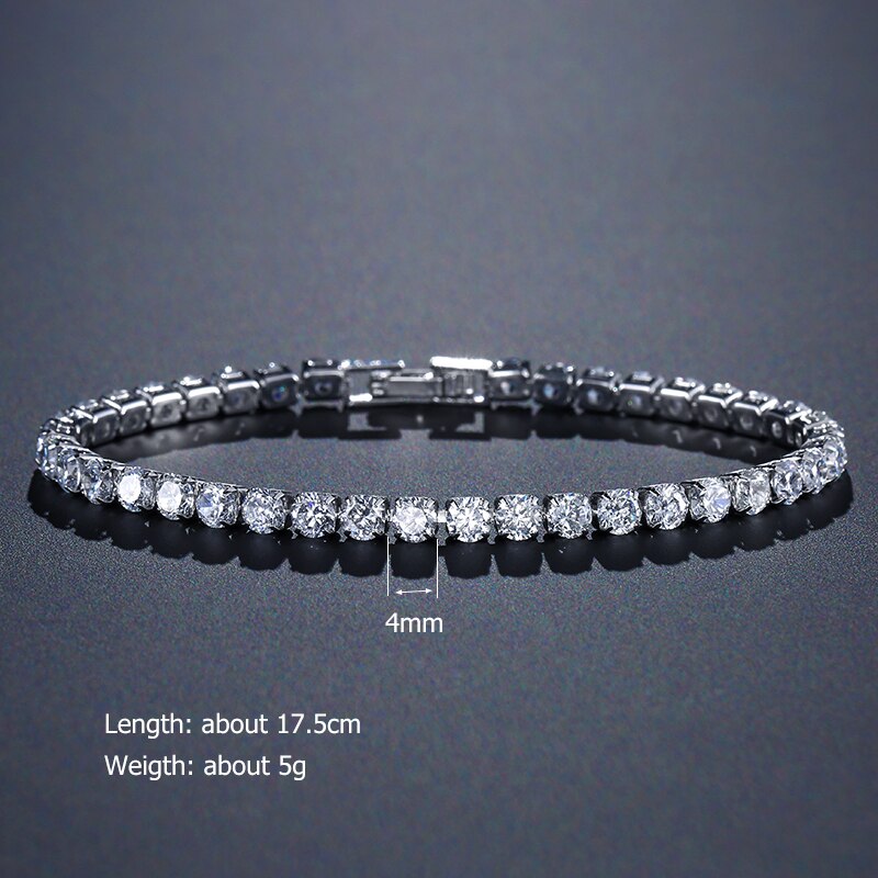 sengpan Tennis Bracelets for Women Shining Gold Color Single Layer CZ Charm Bracelet Statement Wedding Party Jewelry Wholesale