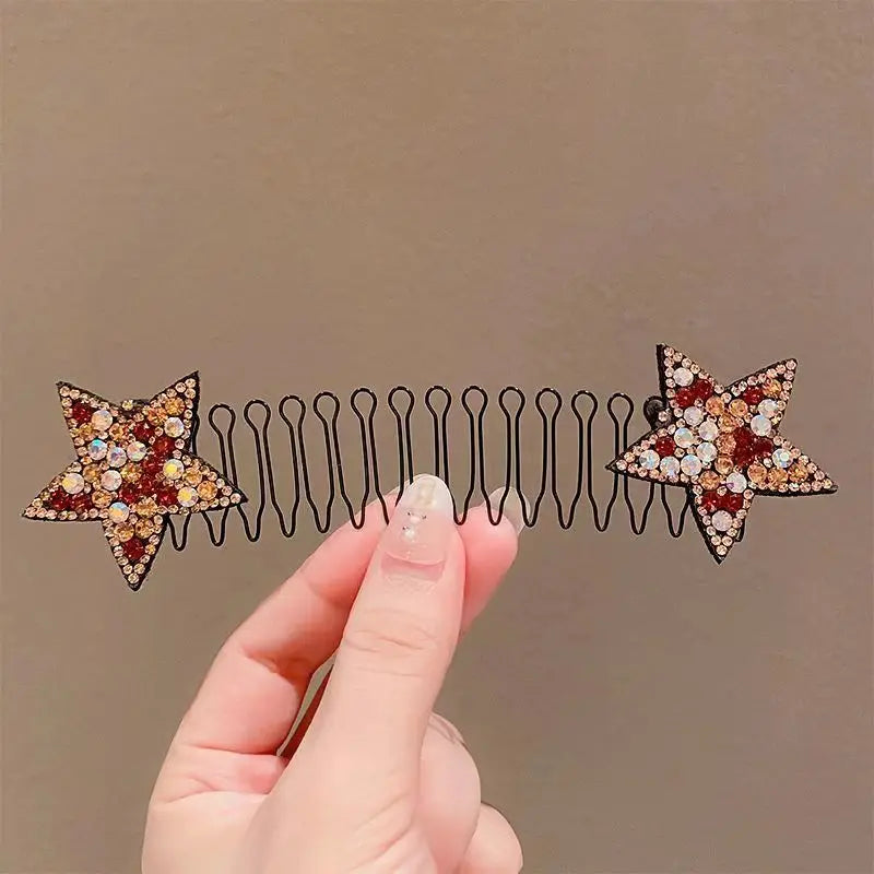 sengpan Camellia Hair Comb Invisible Bangs Hair Clip Tidy Artifact Hair pin Girls Hairpin Women Tools Fixed Inser Comb Hair Accessories