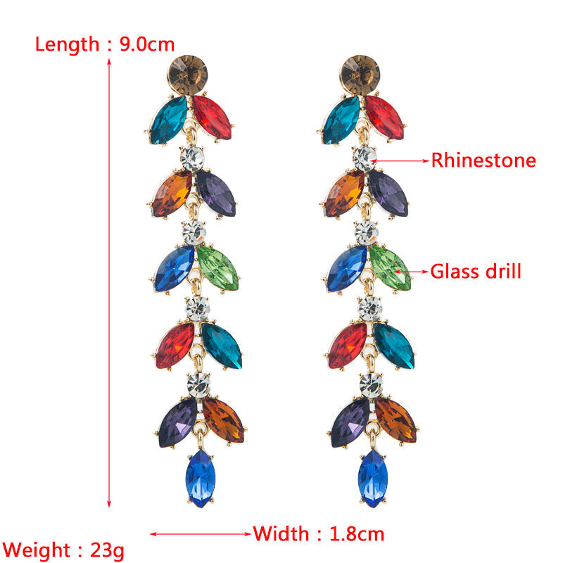 sengpan gifts for women Sparkling Zircon Leaf Ear Clip Non-Piercing For Women Silver Plated Metal Leaves Ear Cuff Clip Earring New Trendy Jewelry