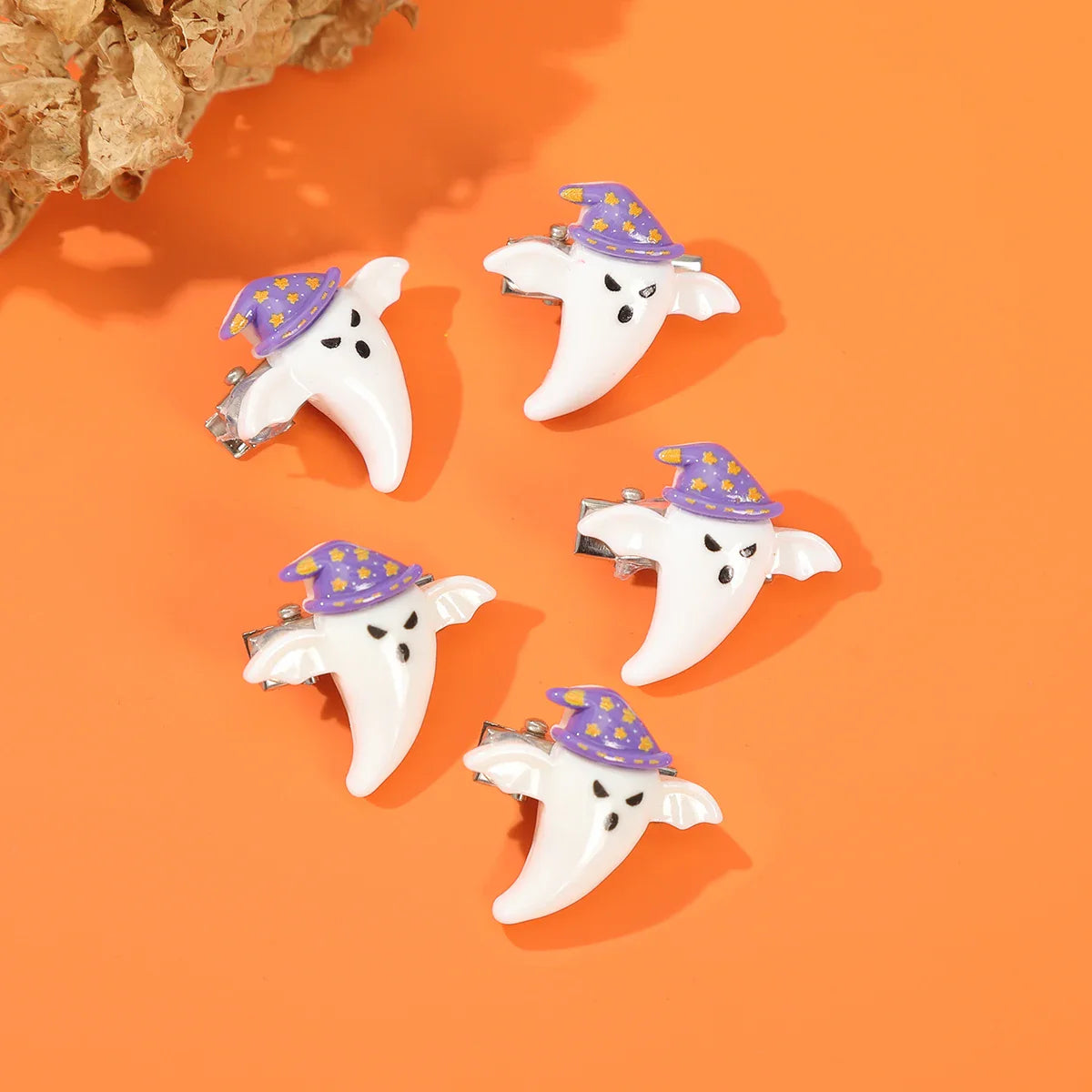 sengpan 5PCS/Set Halloween Girl Hair Clips Ghost Witch Hat Pumpkin Hairpin Barrettes Women Hair Accessories for Child Hairclip