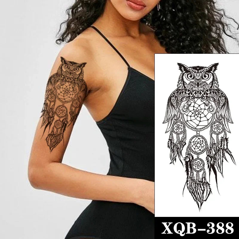 sengpan Waterproof Temporary Tattoo Sticker Black Realistic Tiger Line Totem Design Fake Tattoos Flash Tatoos Arm Body Art for Women Men