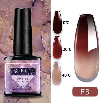 sengpan 7.3ml Thermal Gel Polish More Colors Temperature Color Changing Glitter UV Gel Varnish Soak Off UV LED Gel Lacquers Nail Polish