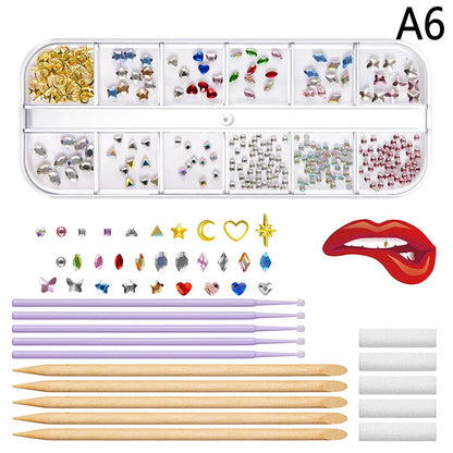 sengpan 1Set Dental Tooth Gems Crystal Diamond Ornament Diy Tools Various Shapes Color Teeth Jewelry Denture Acrylic