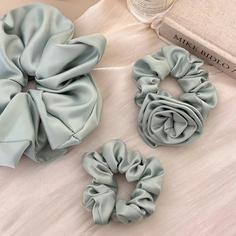 sengpan Sets korean accessories hair for girl women band rubber ties scrunchies elastic flower fascinators elegant Headdress fashion new