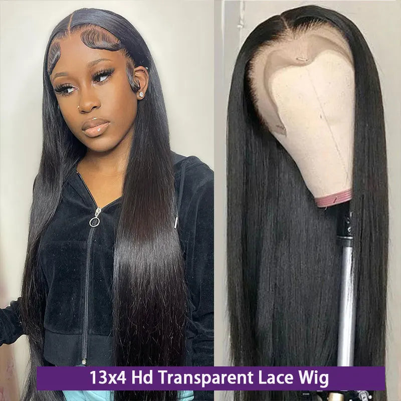 sengpan HAIR 250 Density Straight Hd Lace Frontal Wig 30 40 Inch 13x4 Lace Front Human Hair Wigs For Women Pre Plucked Brazilian