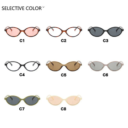 sengpan Sexy Small Oval Leopard Sunglasses Women Lovely Ins No Makeup Plain Glasses Frame Men Eyewear Cute Decorative Computer Glasses