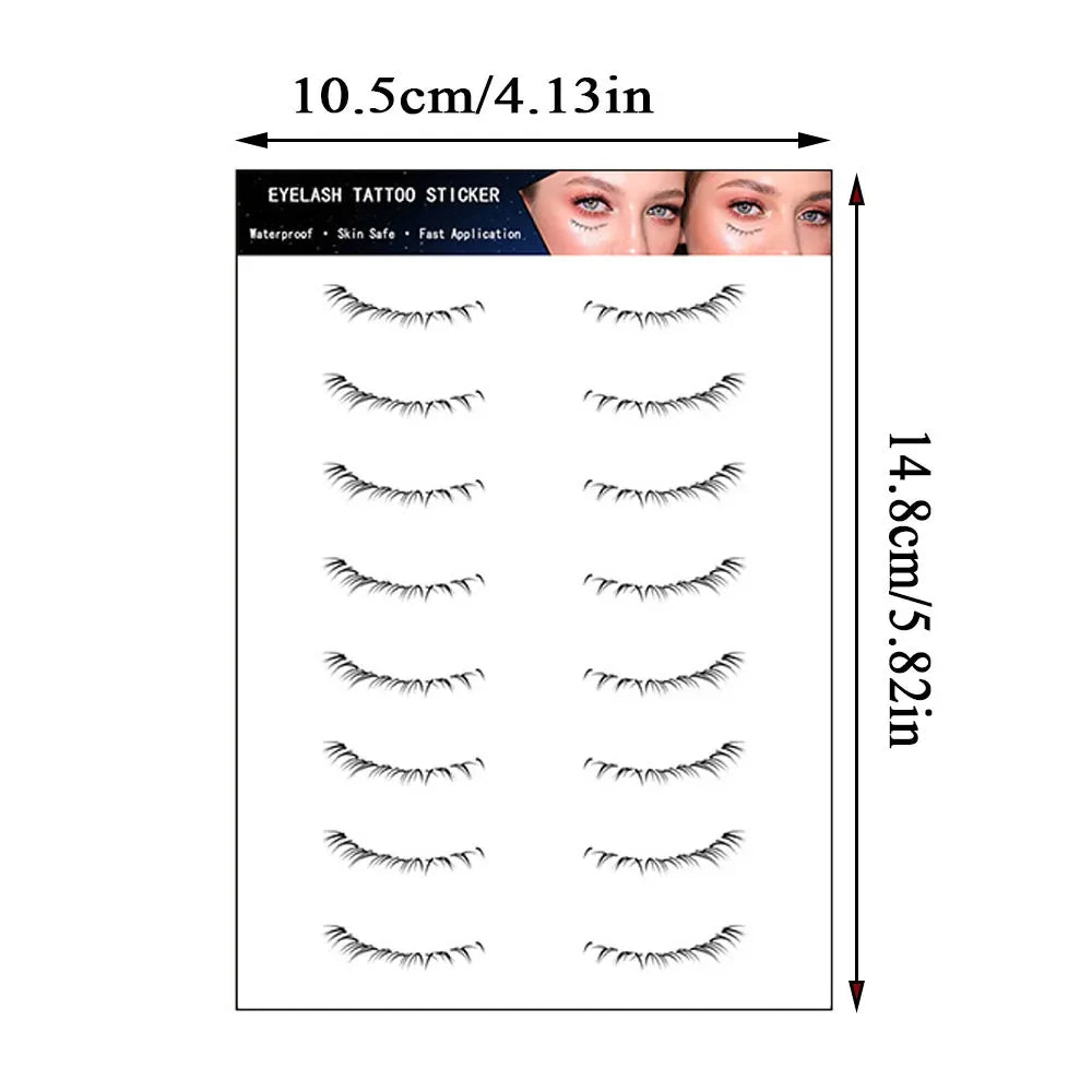 sengpan Lower Eyelash Tattoo Patch Flat Lazy Makeup Tool Enlarge Disposable Your Symmetrical Eyes Tattoo Beauty Sticker Tool Eyelash