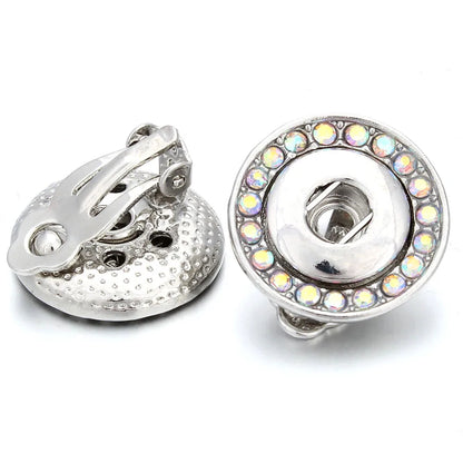 Lianfudai New 12mm Snap Jewelry Earring Metal 12mm Snap Button Earrings Eardrop Mini Snap Earring Charm Buttons