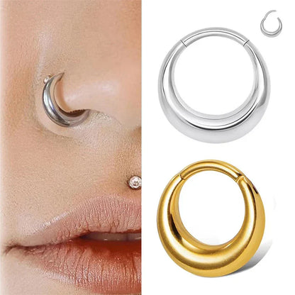 sengpan 1PC G23 Titanium Piercing Cartilage Earrings Round Nose Rings Septum Hoops Hinged Segment Helix Ear Tragus Lobe Body Jewelry 16G