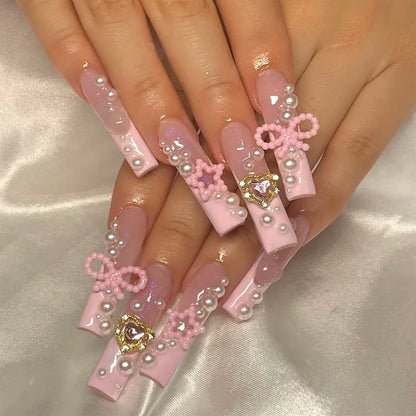 sengpan y2k Nails Five-pointed Star Pattern False Nails Halloween Style Long Coffin Ballet Press on Nails For Girl Full Cover Wearable