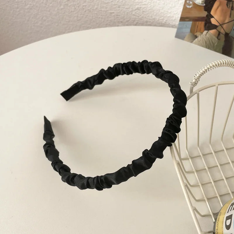 sengpan New Fashion Headband Women Girls Individuality Pleated Hairband Casual Soft Hair Hoop Headband Hair Accessories