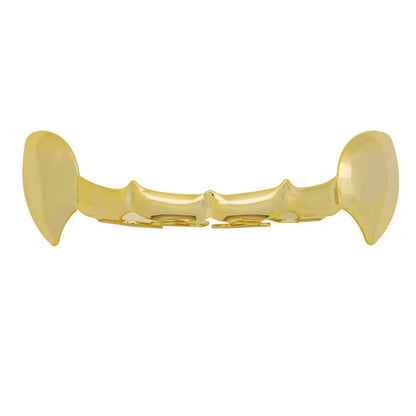 sengpan Hip-hop copper-plated tiger teeth half-bite retainer men women with Halloween false teeth props accessories teeth jewelry