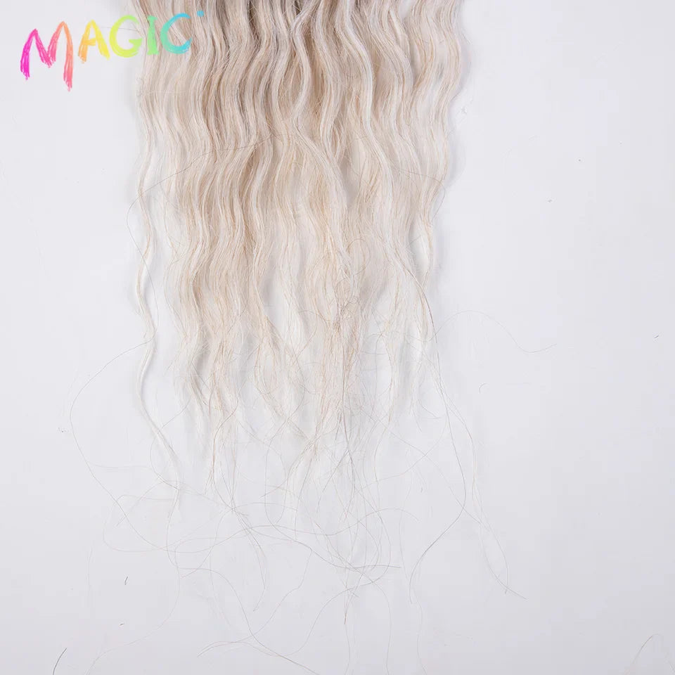 sengpan  Synthetic Hair Water Wave 24Inch Braid Hair Twist Crochet Hair Ombre Blonde Pink Deep Wave Braiding Hair Extension Cosplay